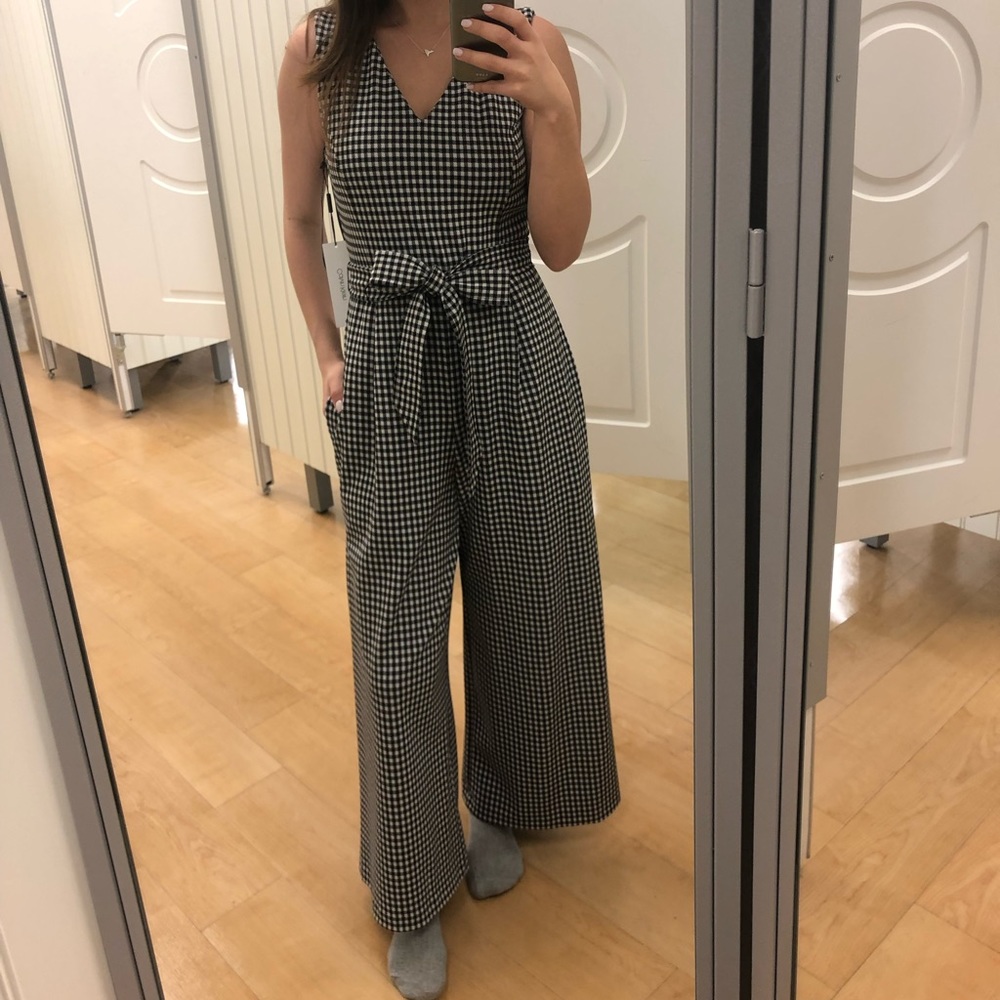 calvin klein gingham jumpsuit